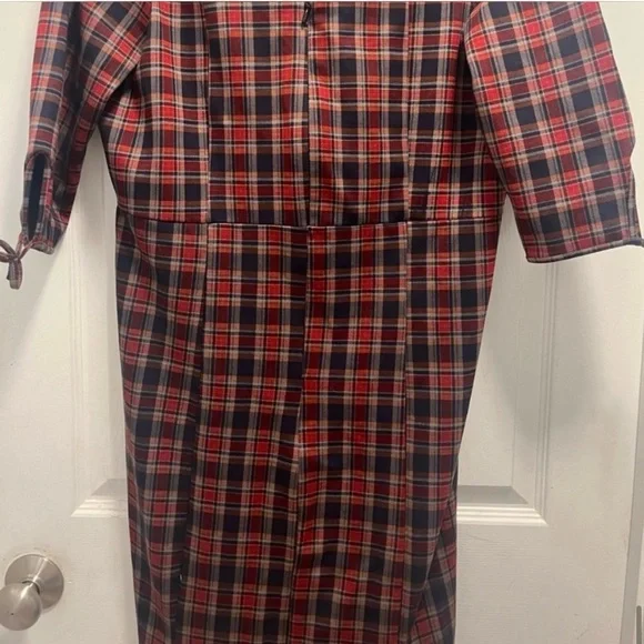 Unique Vintage Red Plaid Carmen
Half Sleeve Wiggle Dress Mad Men 2XL - NWT - Picture 11 of 15